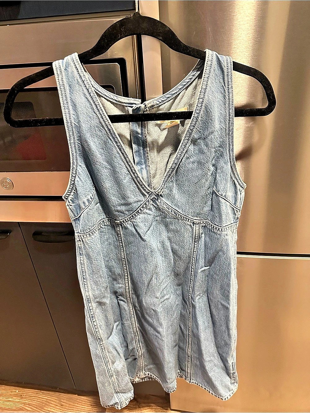Madewell Ariana V-Neck Mini Dress - Picture 2 of 3